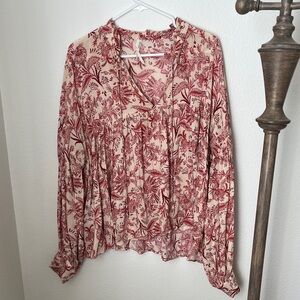 Anthropologie Floral Blouse